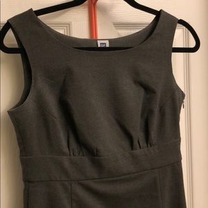 Dark grey classic empire waist dress